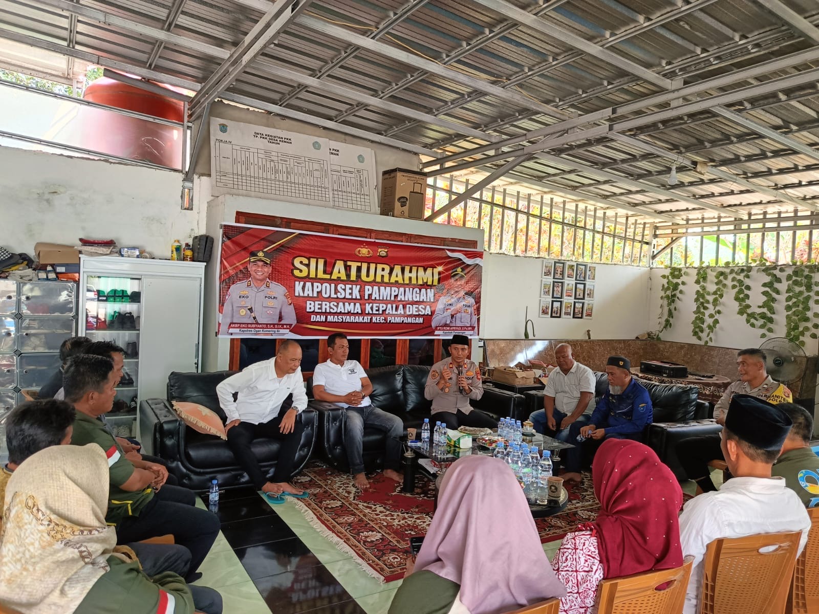 Cegah Karhutla di Musim Kemarau, Kapolsek Pampangan Ajak Para Kades Perkuat Sinergi hingga Tingkat Desa