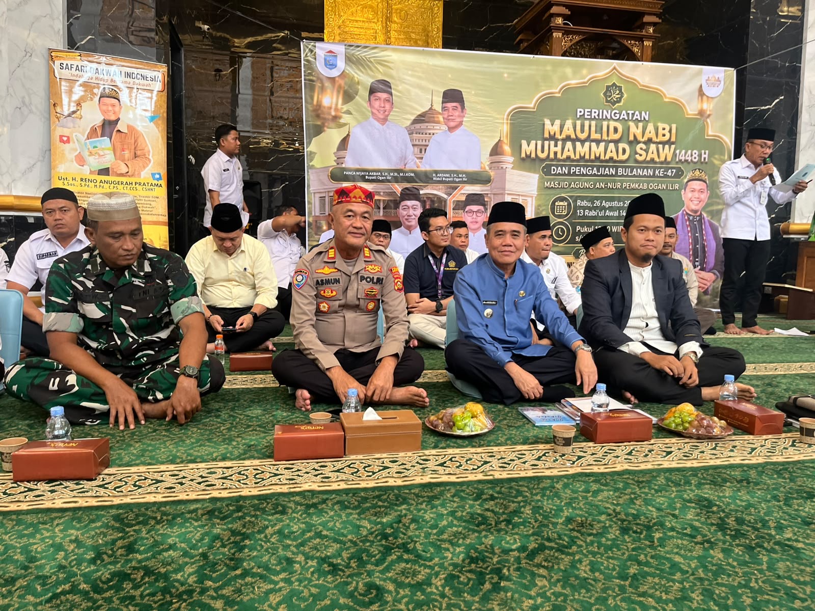 Polres Ogan Ilir Hadiri Maulid Nabi Muhammad SAW, Perkuat Silaturahmi dengan Pemerintah dan Tokoh Agama