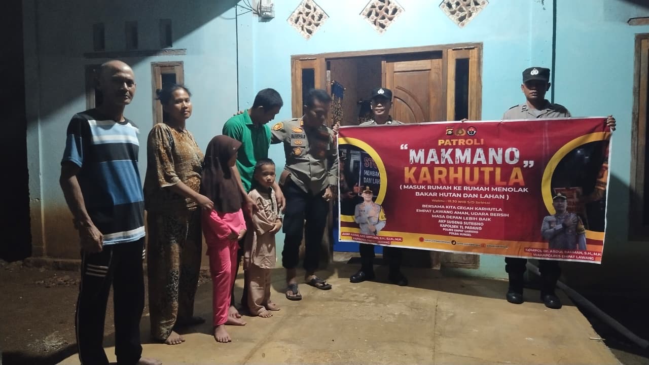 Cegah Karhutla dari Rumah ke Rumah, Polsek Talang Padang Gencarkan Patroli “MAKMANO KARHUTLA”