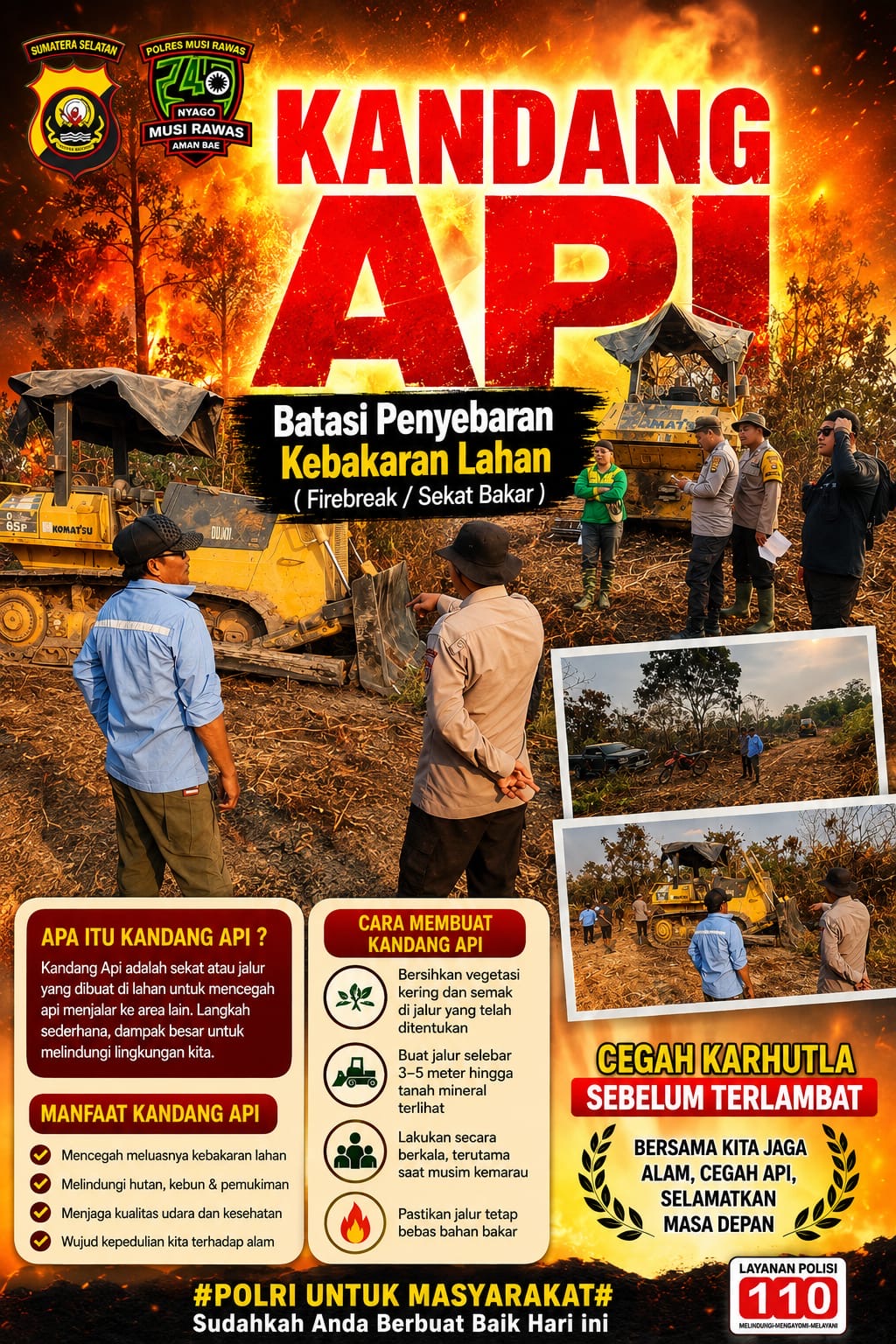KANDANG API: Terobosan Strategis Polres Musi Rawas dalam Mitigasi Penyebaran Kebakaran Lahan