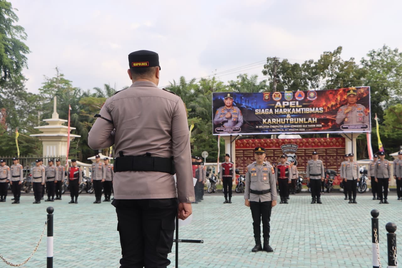 Polres Oku Gelar Apel Siaga Harkamtibmas Dan Apel Siaga Karhutla