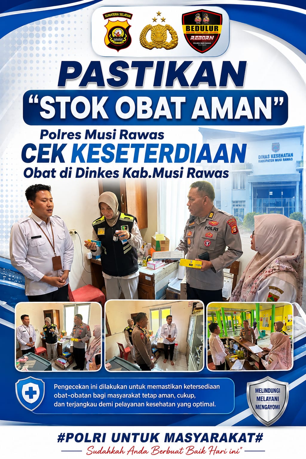 Pastikan Stok Obat Aman, Polres Musi Rawas Cek Ketersediaan Logistik Kesehatan di Dinkes