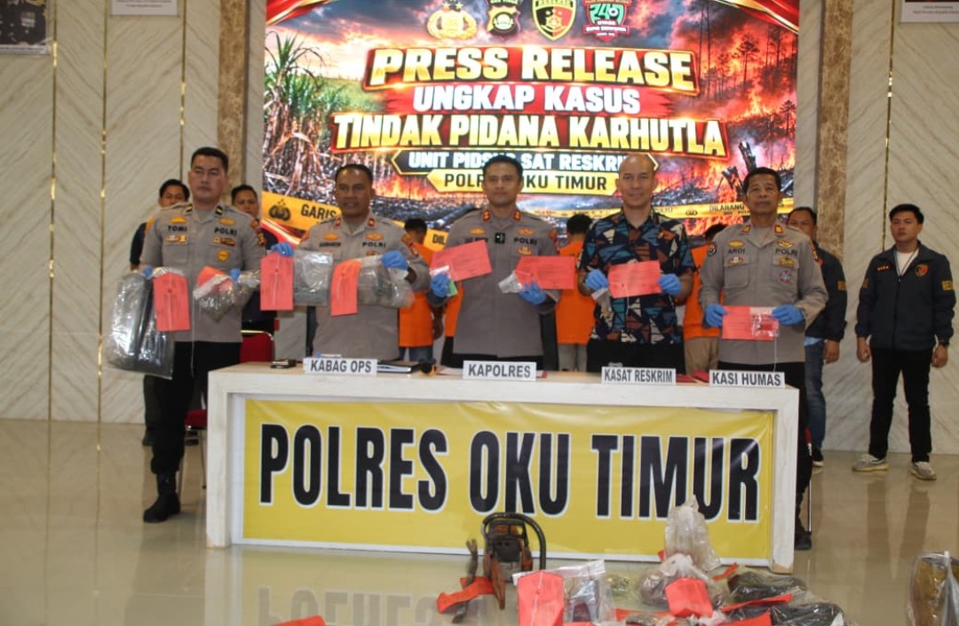 Update Penanganan Kasus Karhutla di OKU Timur, 6 Tersangka Dibekuk dari 2 Lokasi