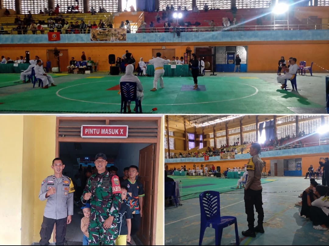 Personel Polsek Baturaja Timur Polres Oku Amankan Jalannya Kejuaraan Pencak Silat IPSI OKU CUP 1 Tahun 2026