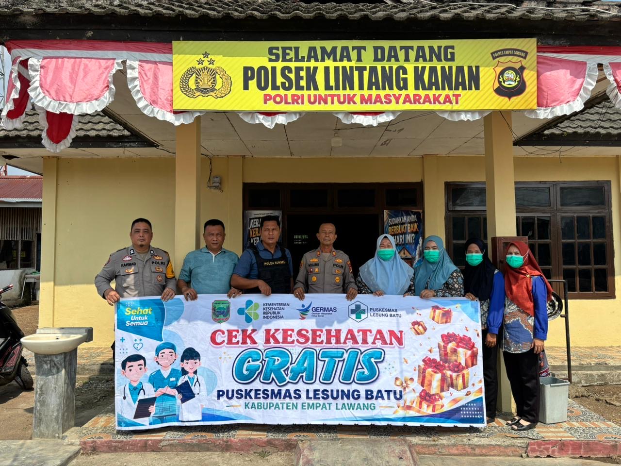 Jaga Personel Tetap Prima, Polsek Lintang Kanan Gelar Pemeriksaan Kesehatan Gratis Bersama Puskesmas Lesung Batu