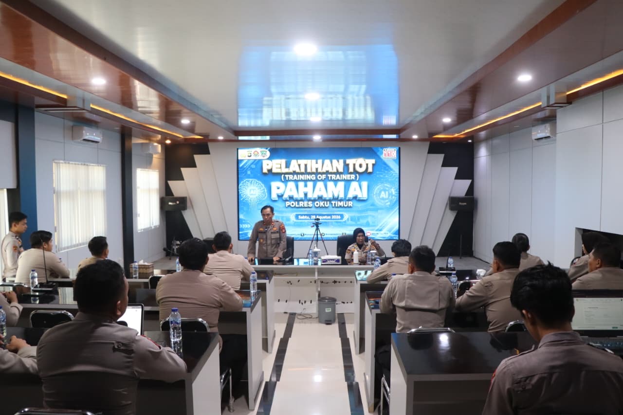 Tingkatkan Literasi Teknologi, Bag SDM Polres OKU Timur Latih Personel Kuasai AI