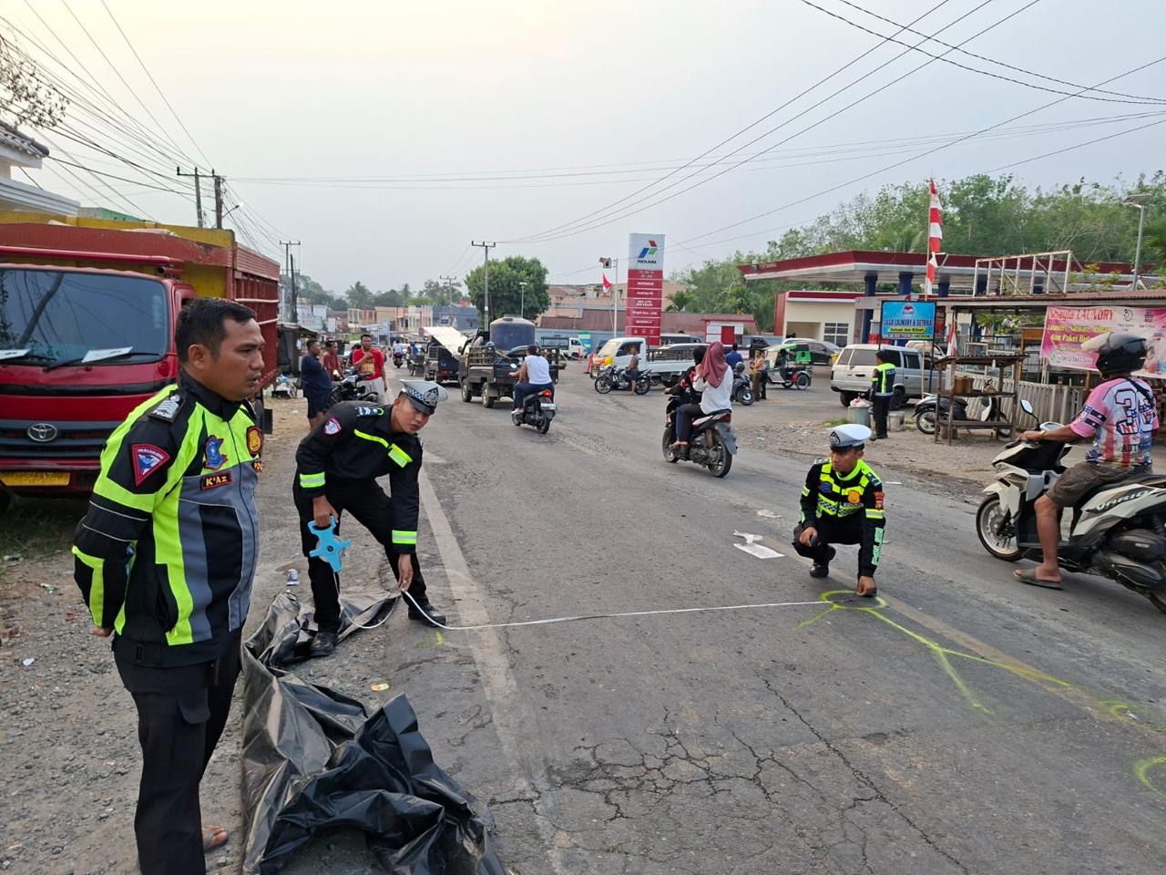 Polisi Olah TKP Kecelakaan Maut di Jalinsum Lahat–Lubuk Linggau, Pengendara Motor Meninggal Dunia