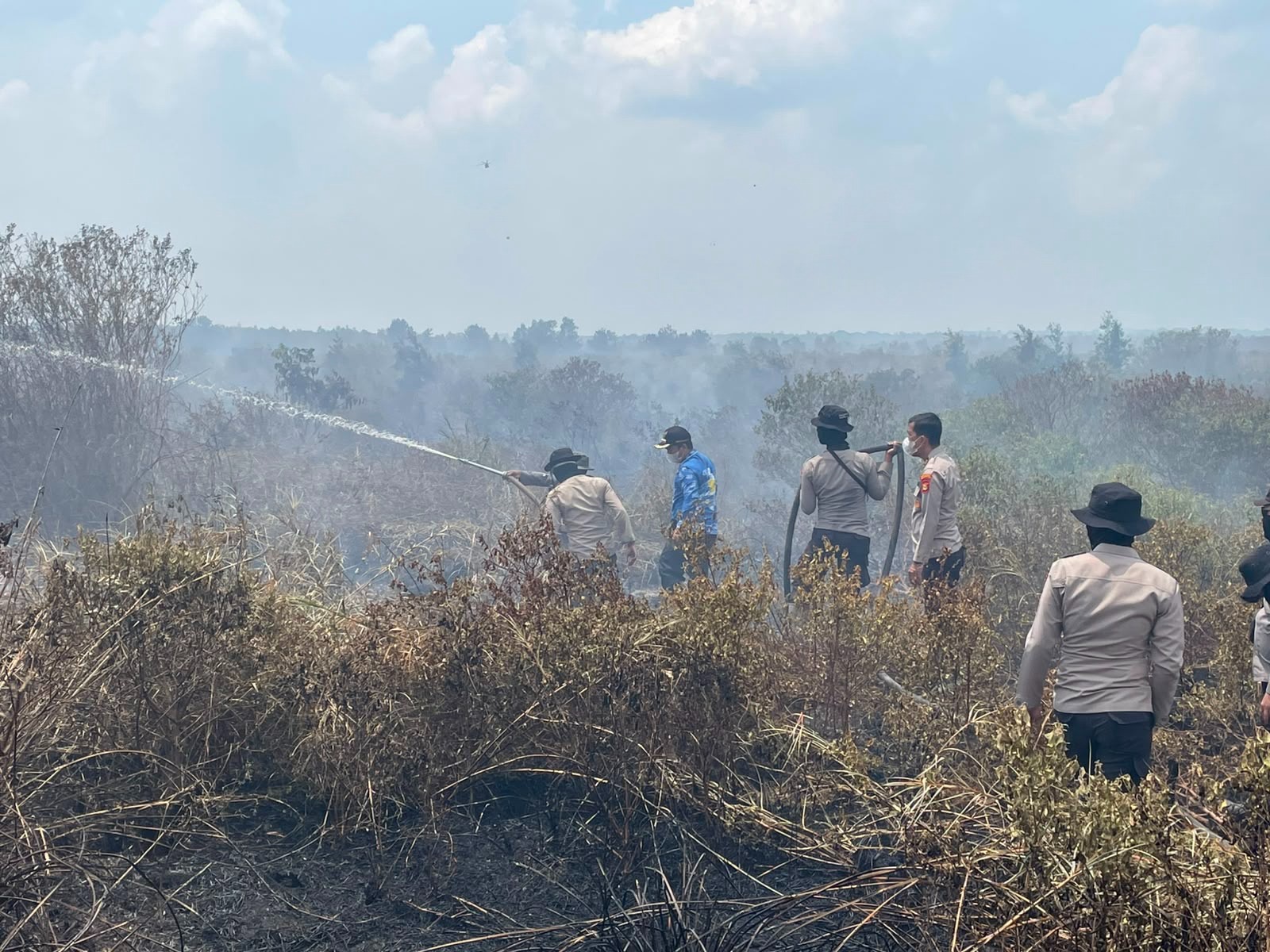 Dua Titik Firespot Terdeteksi di Cengal, Tim Gabungan Bergerak Lakukan Ground Check