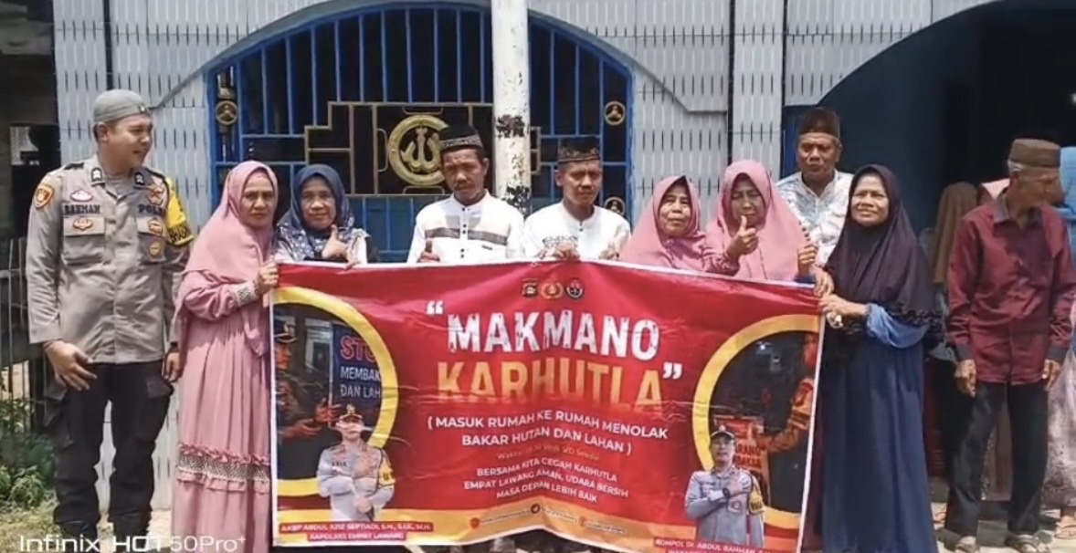 Hadiri Maulid Nabi di Talang Benteng, Kapolsek Muara Pinang Ajak Warga Teladani Rasulullah dan Cegah Karhutla