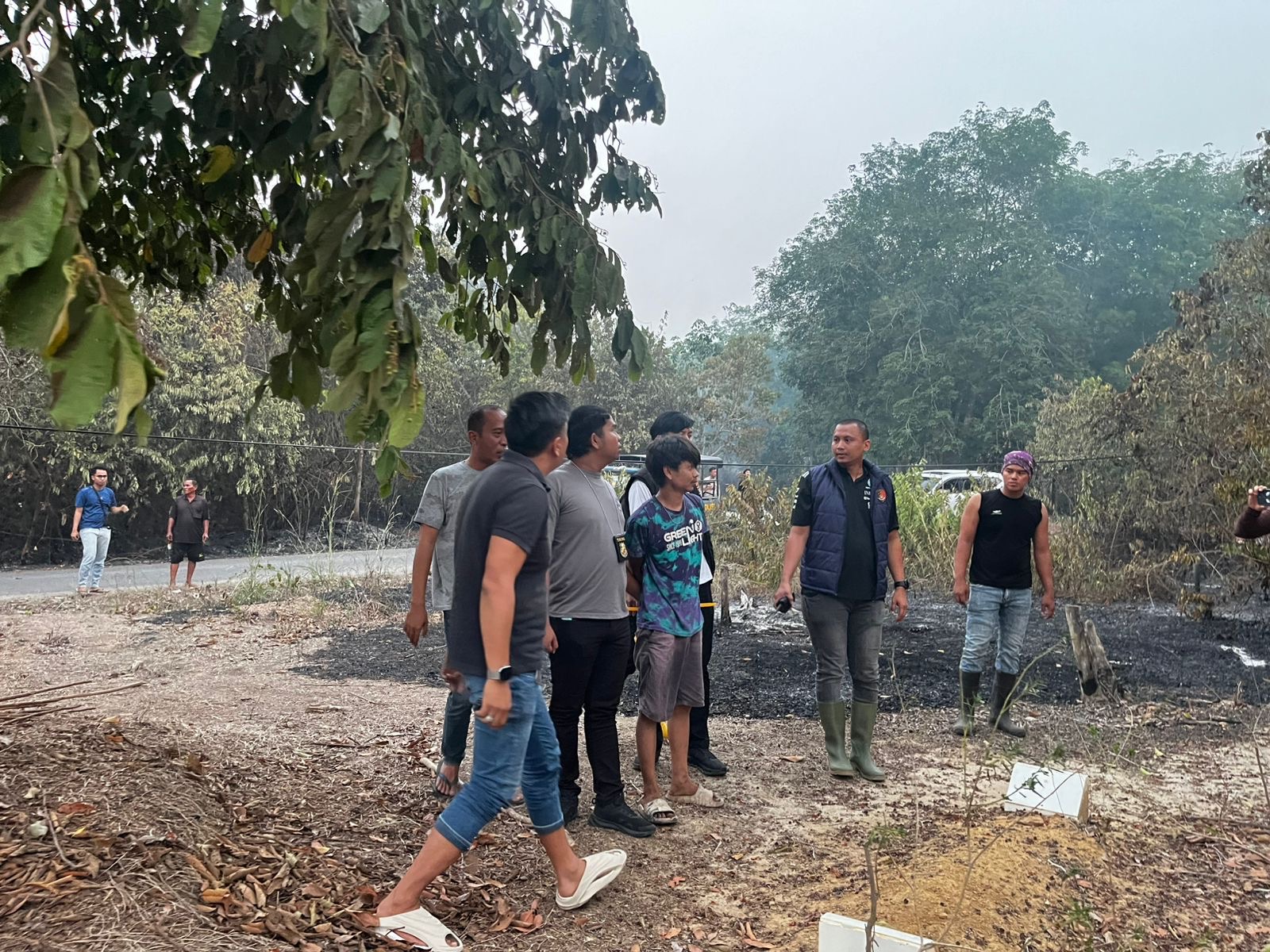 Gerak Cepat Polisi Ogan ilir Terduga Pelaku Pembakaran Lahan di Ulak Segelung Diamankan