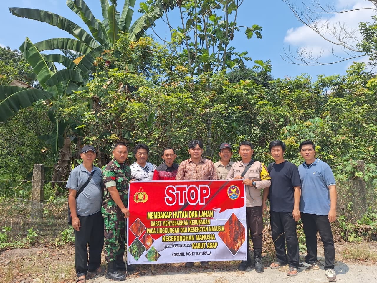 Polsek Baturaja Barat Sosialisasikan Layanan Call Center 110 dan Larangan Karhutla
