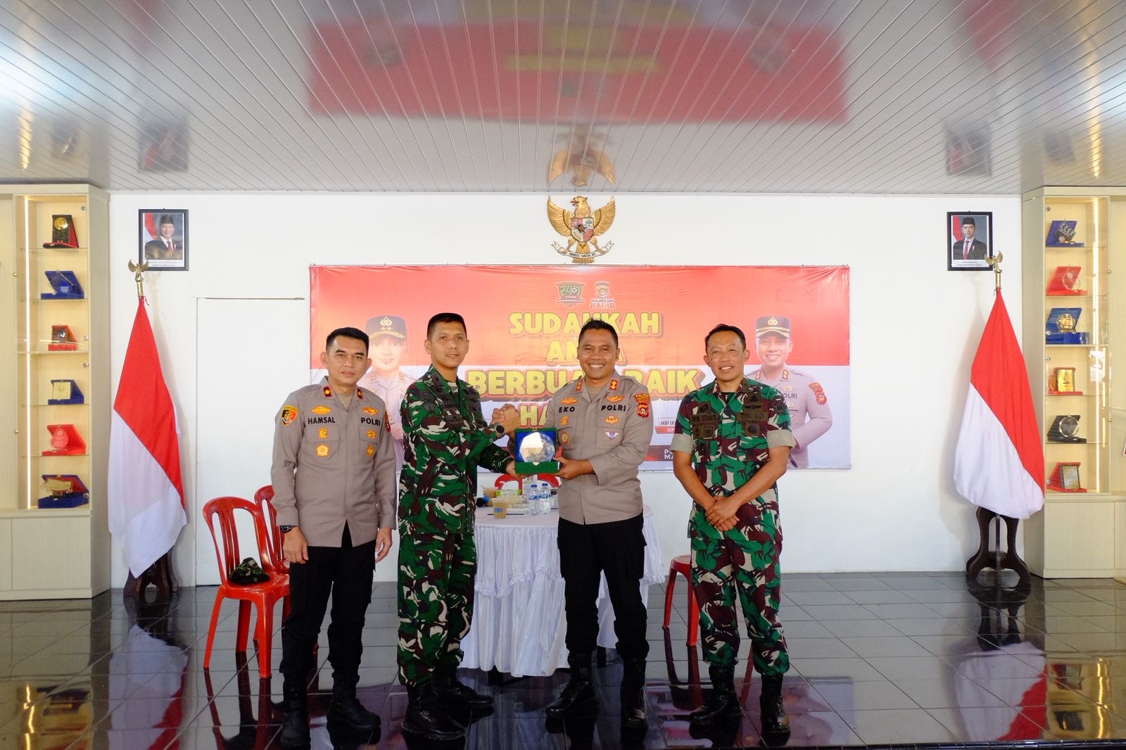 Kapolres OKI Sambut 14 Personel Seskoad, Edukasi Warga Cegah Karhutla