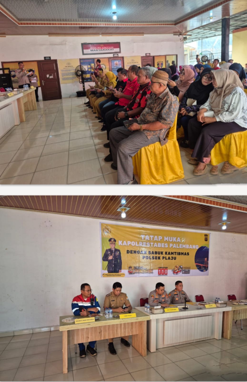 Wakapolrestabes Palembang Perkuat Sinergi Kamtibmas Bersama Sabuk Kamtibmas Polsek Plaju