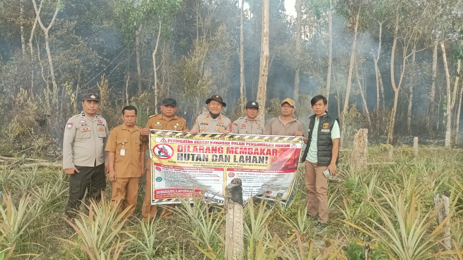 Polres Muara Enim Gerak Cepat Cek Hotspot Karhutla, 5 Hektare Lahan Terbakar di Belimbing Jaya