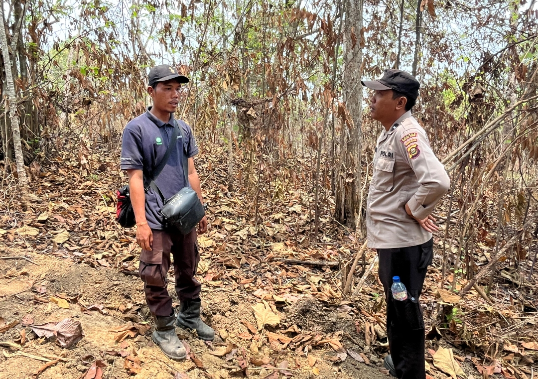 Deteksi Hotspot, Polsek Gunung Megang Gerak Cepat Cek Titik Api di Bangun Sari