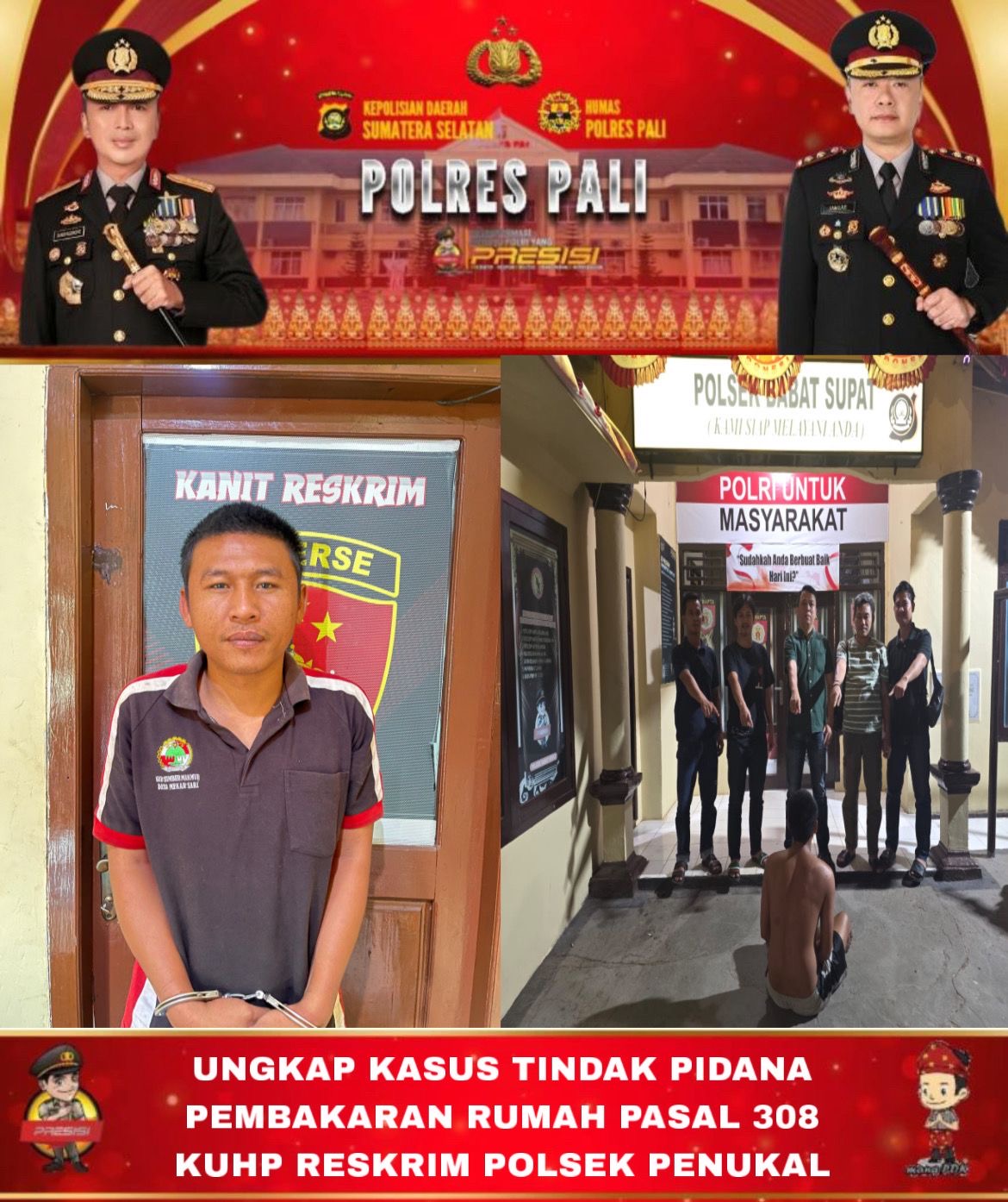 Diduga Bakar Rumah Mantan Istri karena Tak Terima Bercerai, Polsek Penukal Ungkap Kasus Pembakaran di PALI