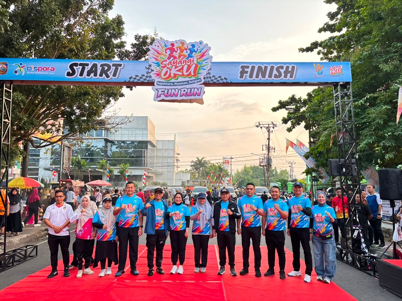 Kapolres OKU Hadiri Fun Run 5K "Sayangi OKU", Ratusan Peserta Semarakkan HUT OKU ke-116