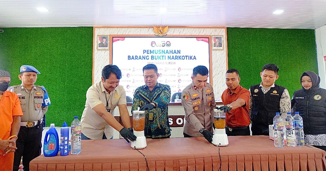 Polres OKI Musnahkan 994 Pil Ekstasi, Cegah Narkoba Beredar