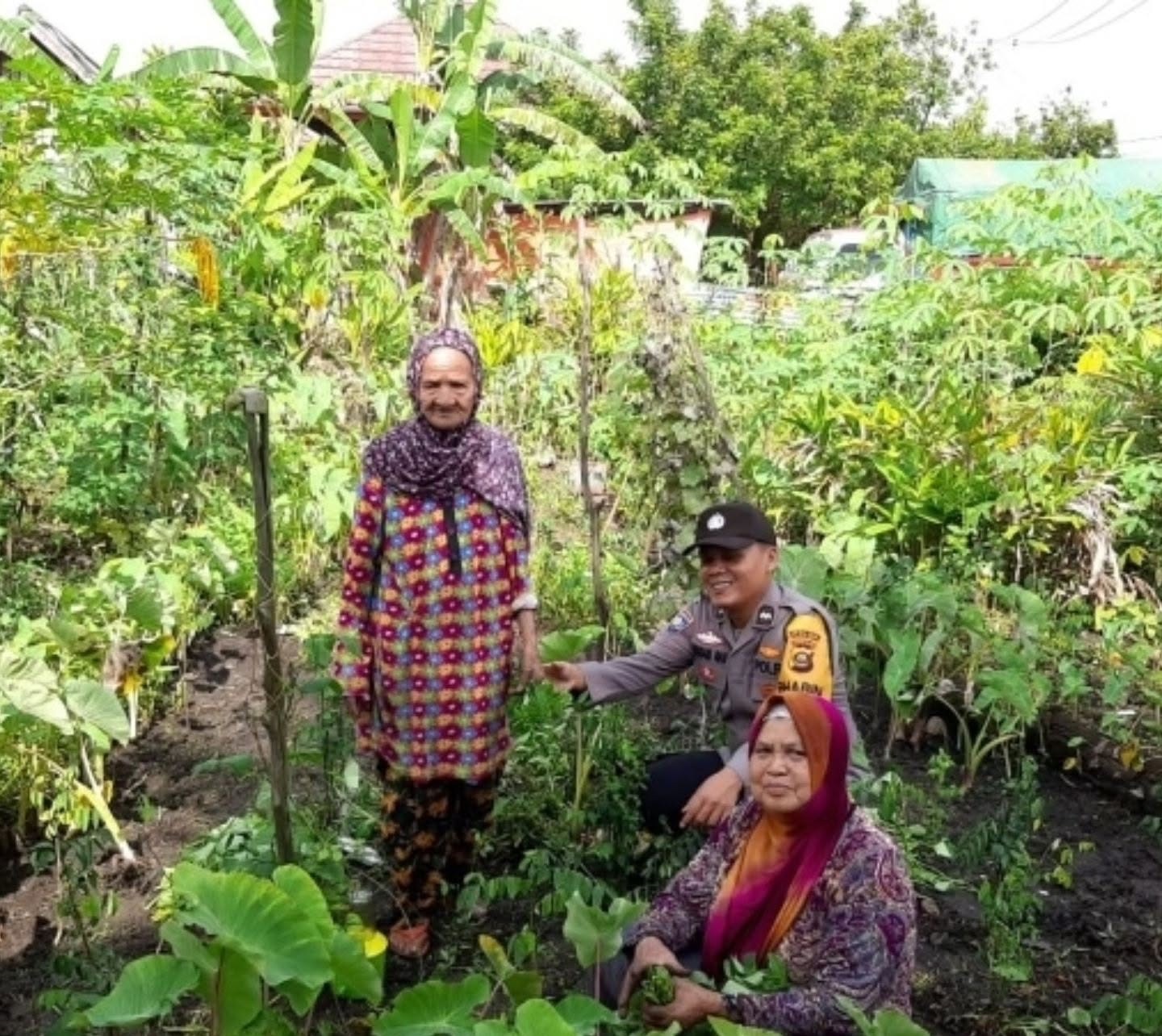 Bhabinkamtibmas Kelurahan Saung Naga Ajak Warga Manfaatkan Pekarangan Rumah untuk Menanam Sayuran