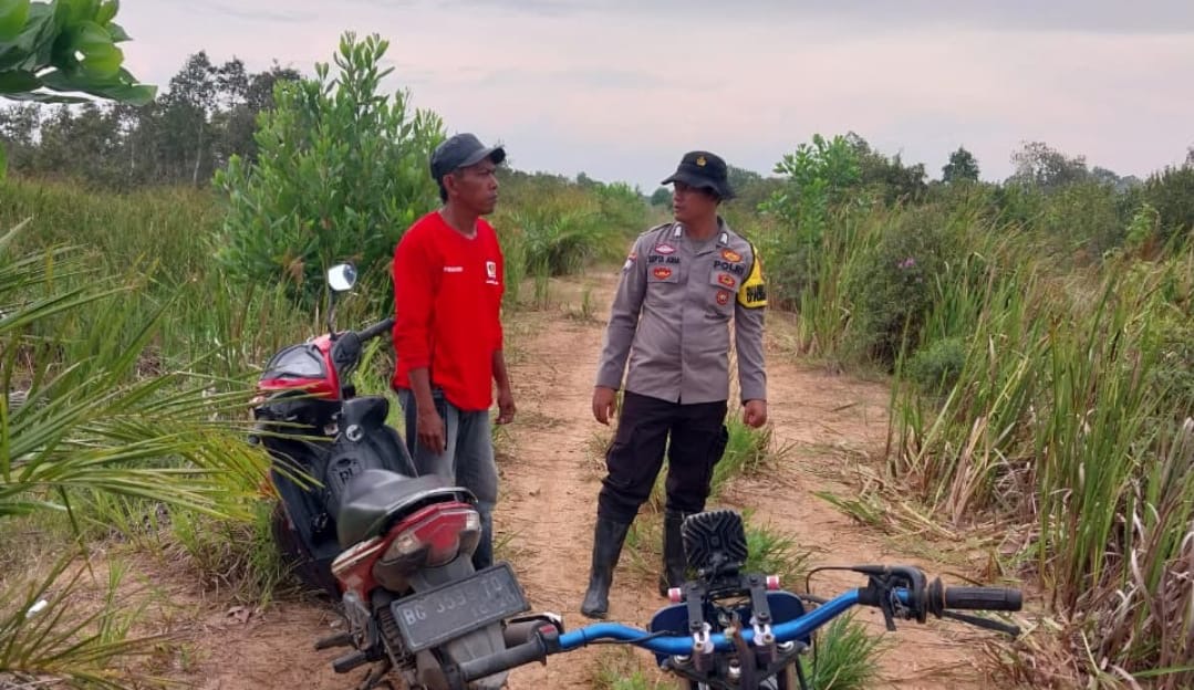 Peduli Lingkungan dan Keselamatan Warga, Polsek Indralaya Bersama MPA Cegah Karhutla