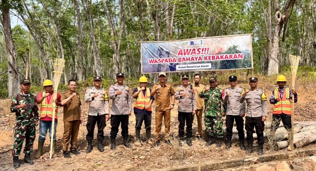 Apel Gabungan Siaga Karhutla di Lubuk Raja, Polsek Perkuat Pencegahan dan Patroli Titik Rawan