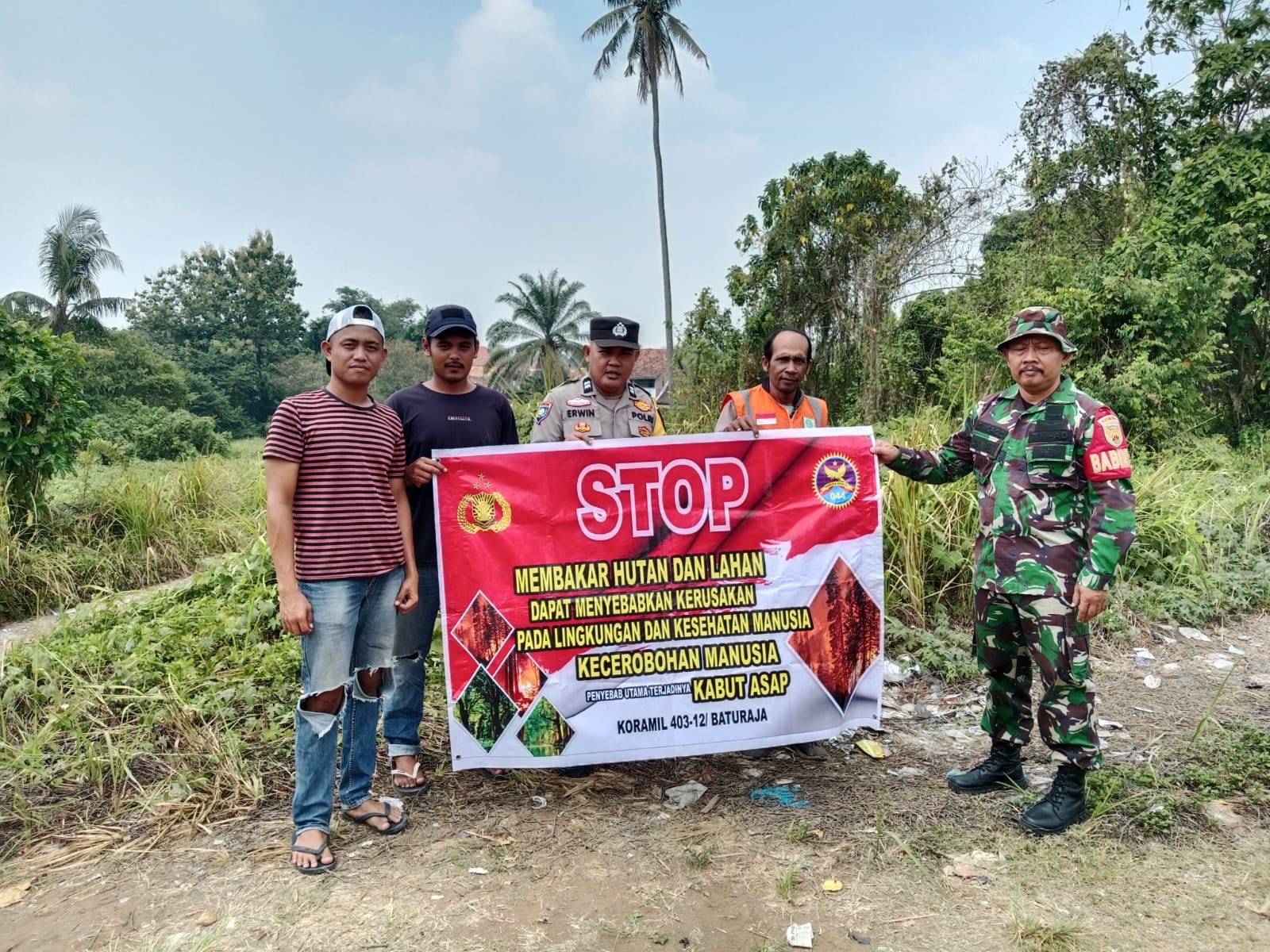 Apel Gabungan Siaga Karhutla di Lubuk Raja, Polsek Perkuat Pencegahan dan Patroli Titik Rawan