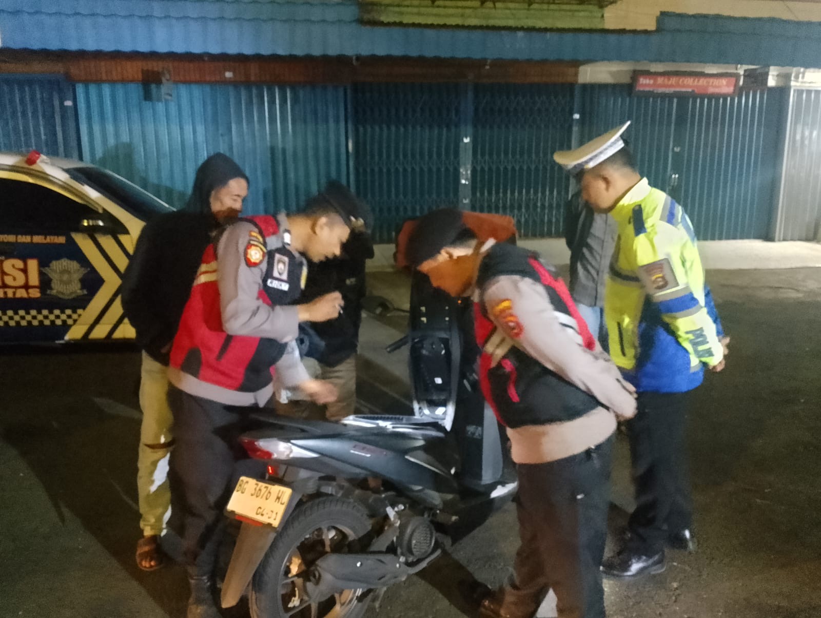 Patroli Perintis Presisi Polres Pagar Alam Sisir Wilayah Rawan, Periksa Kendaraan dan Jaga Kamtibmas Malam Hari