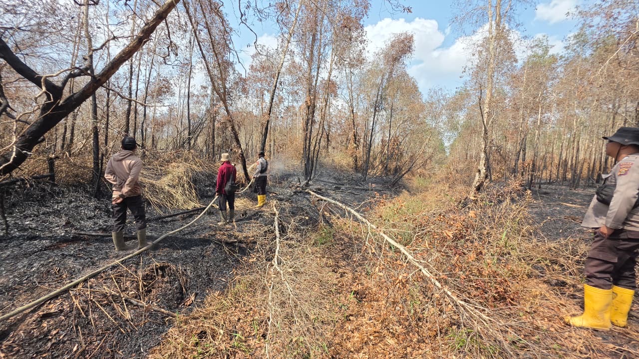 Tiga Hotspot Terdeteksi BRIN, Polsek Sungai Menang Langsung Lakukan Monitoring