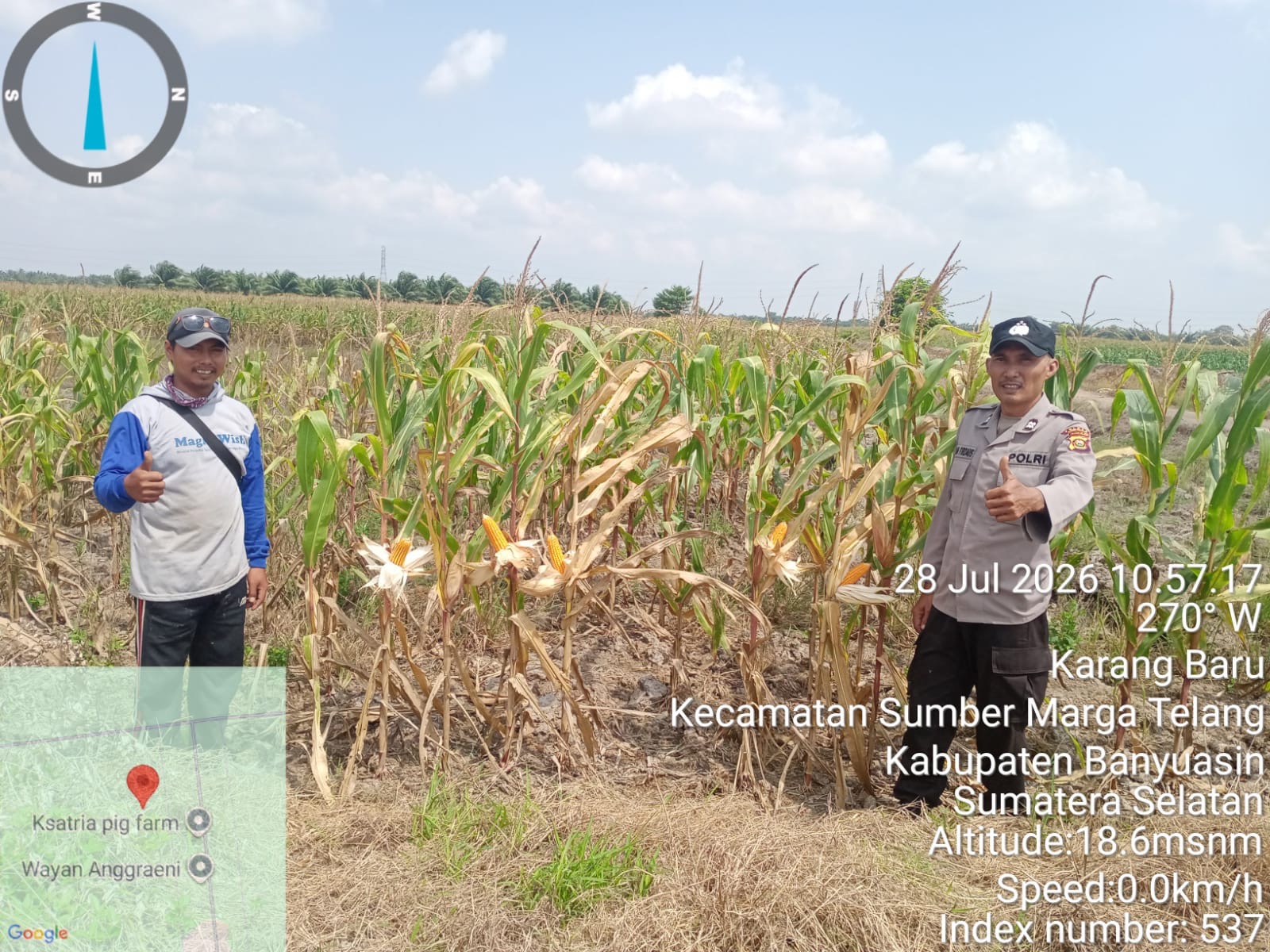Bhabinkamtibmas Polsek Muara Telang Ajak Warga Desa Mekar Mukti Dukung Program Pekarangan Pangan Bergizi