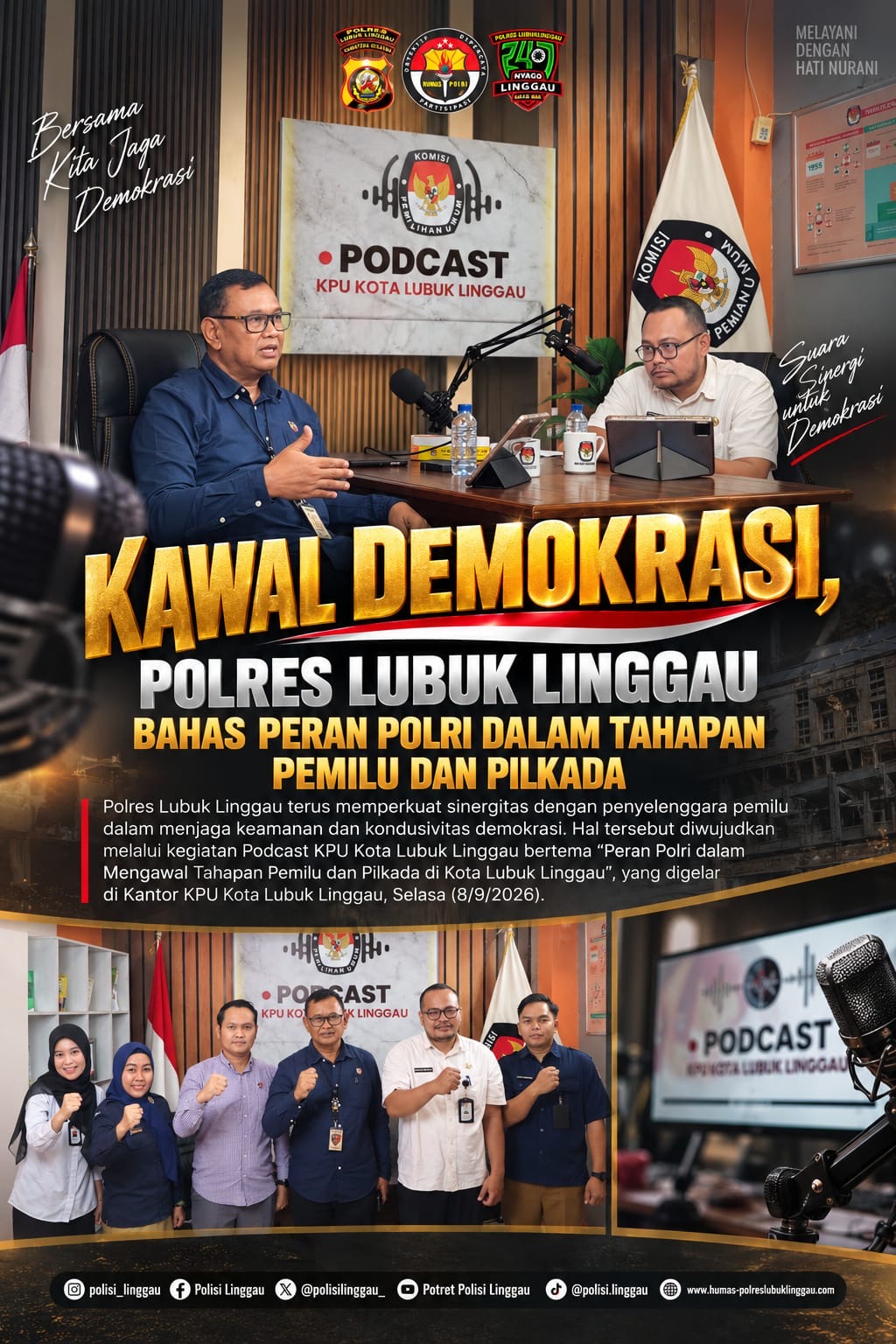 Polres Lubuk Linggau Perkuat Sinergi dengan KPU Kawal Tahapan Pemilu dan Pilkada