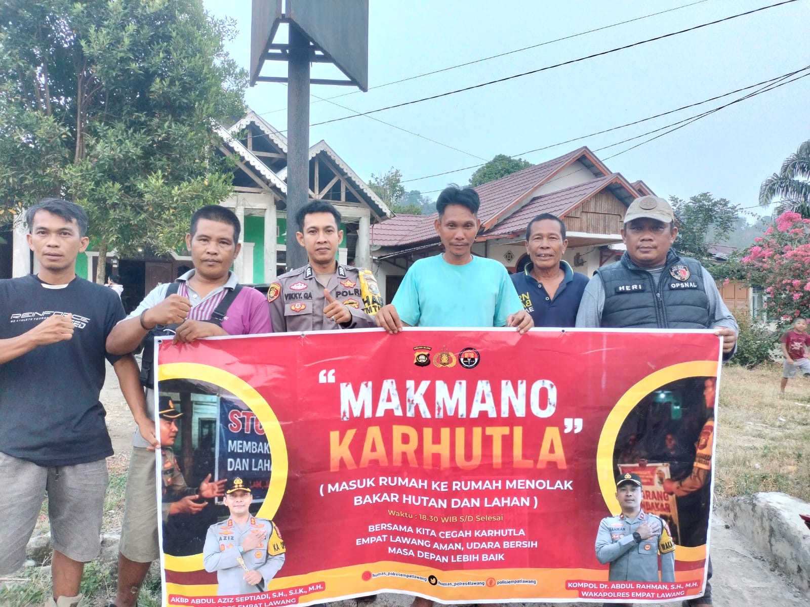 Cegah Karhutla Sejak Dini, Polsek Pendopo Sambangi Warga Lewat Program Makmano Karhutla