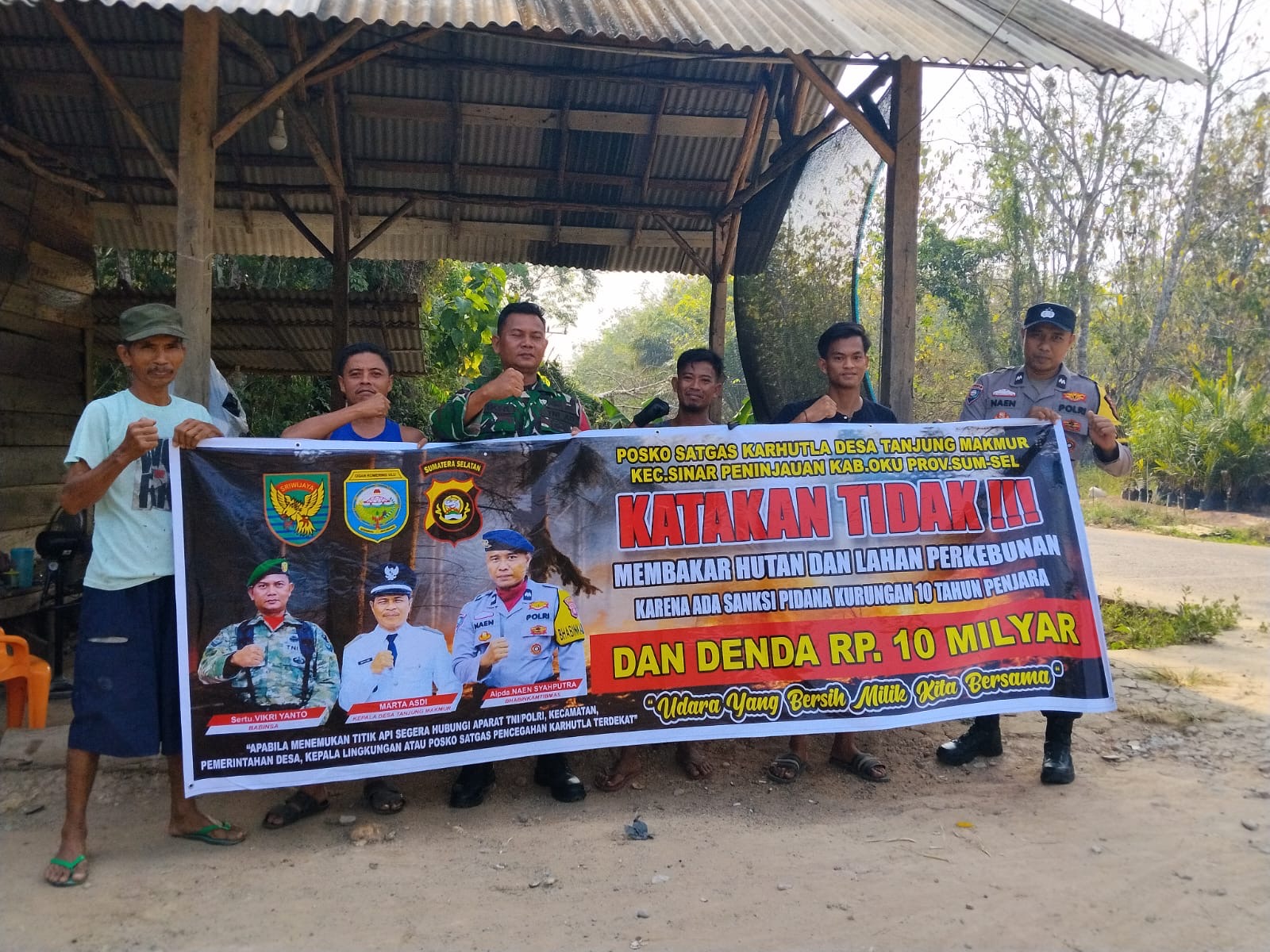Polsek Sinar Peninjauan Gencarkan Himbauan Kamtibmas, Warga Tanjung Makmur Diajak Jaga Keamanan