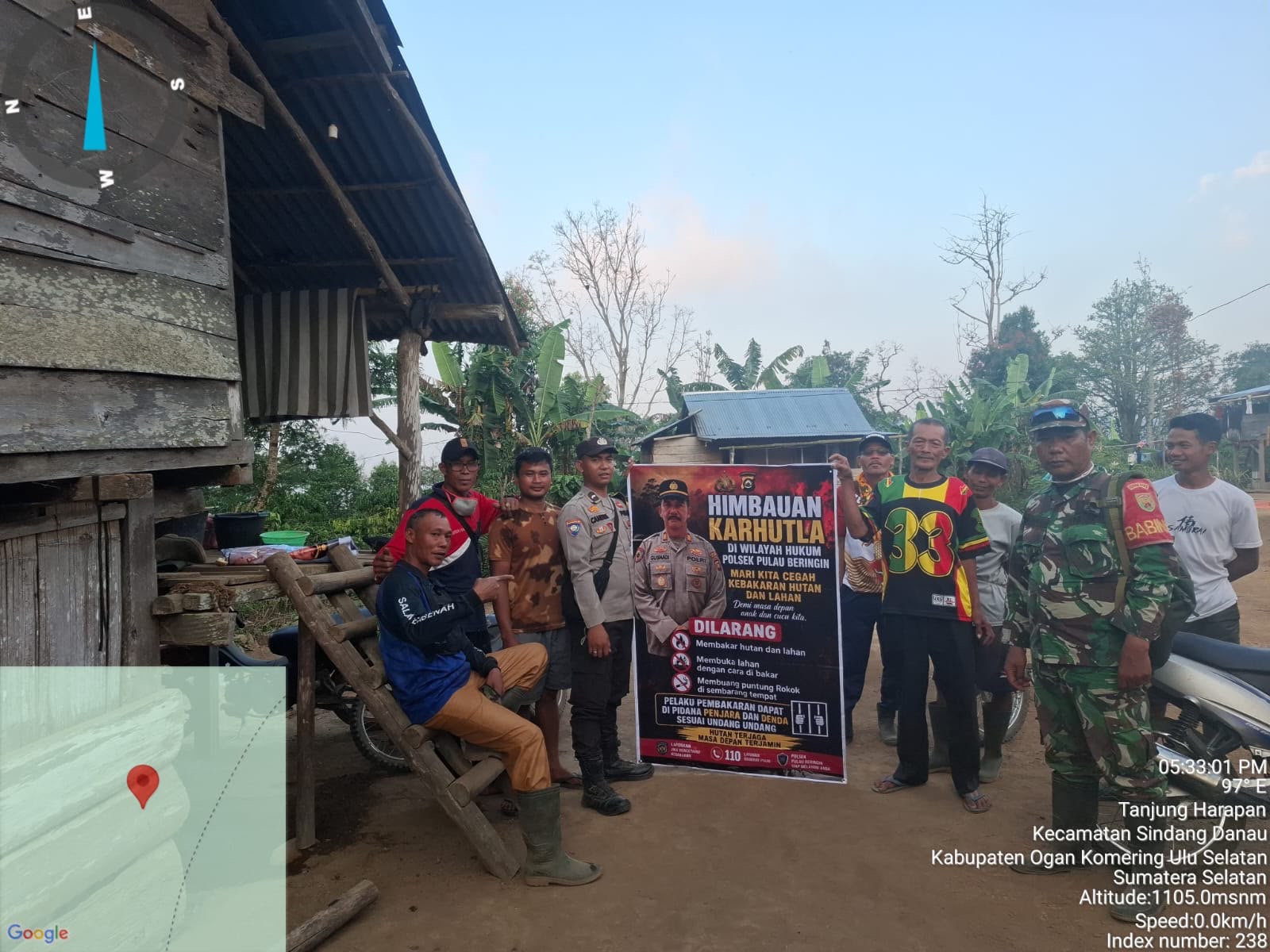 Polsek Pulau Beringin Gencar Mitigasi Karhutla di Desa Tanjung Harapan