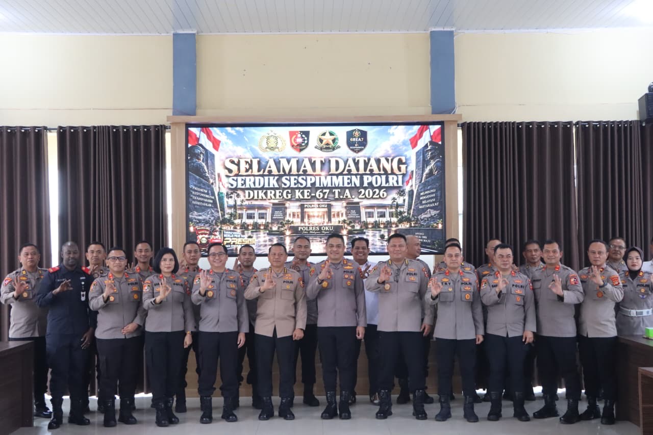 Serdik Sespimen dan SPPK Kunjungi Polres OKU Dalam Rangka Penanganan Karhutla