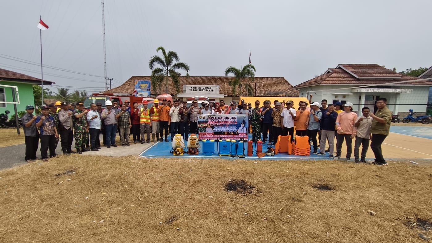 Apel Gabungan Siaga Karhutla Digelar di Kecamatan Sosoh Buay Rayap
