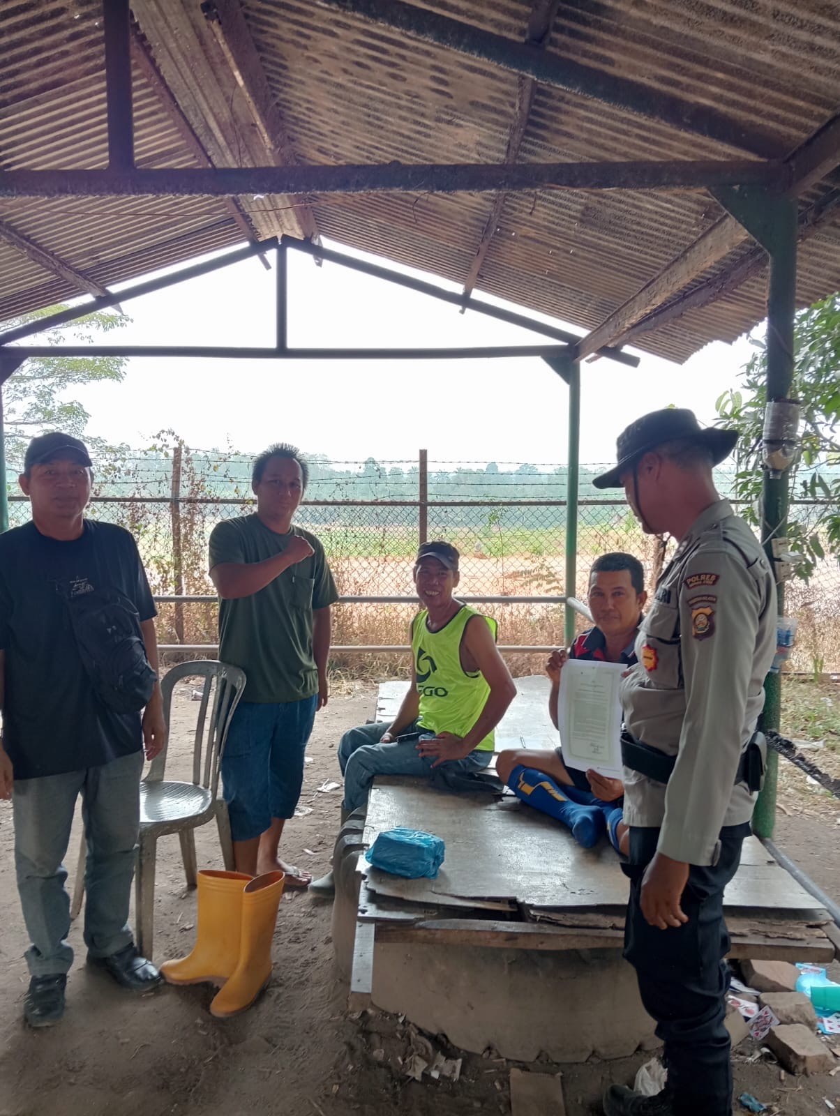 Cegah Api Sebelum Berkobar! Sat Samapta Polres Muara Enim Gencarkan Himbauan Karhutla di Kawasan PTPN IV Gunung Megang