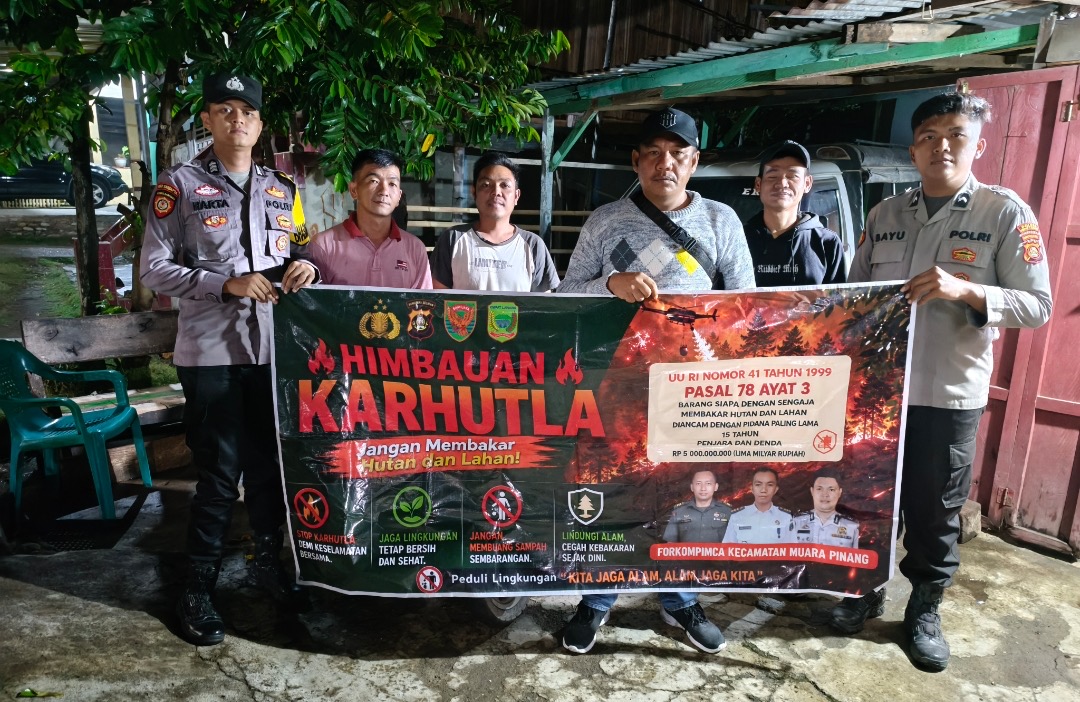 Judul: Cegah Karhutla Sejak Dini, Polsek Muara Pinang Gencarkan Program “Makmano Karhutlah”