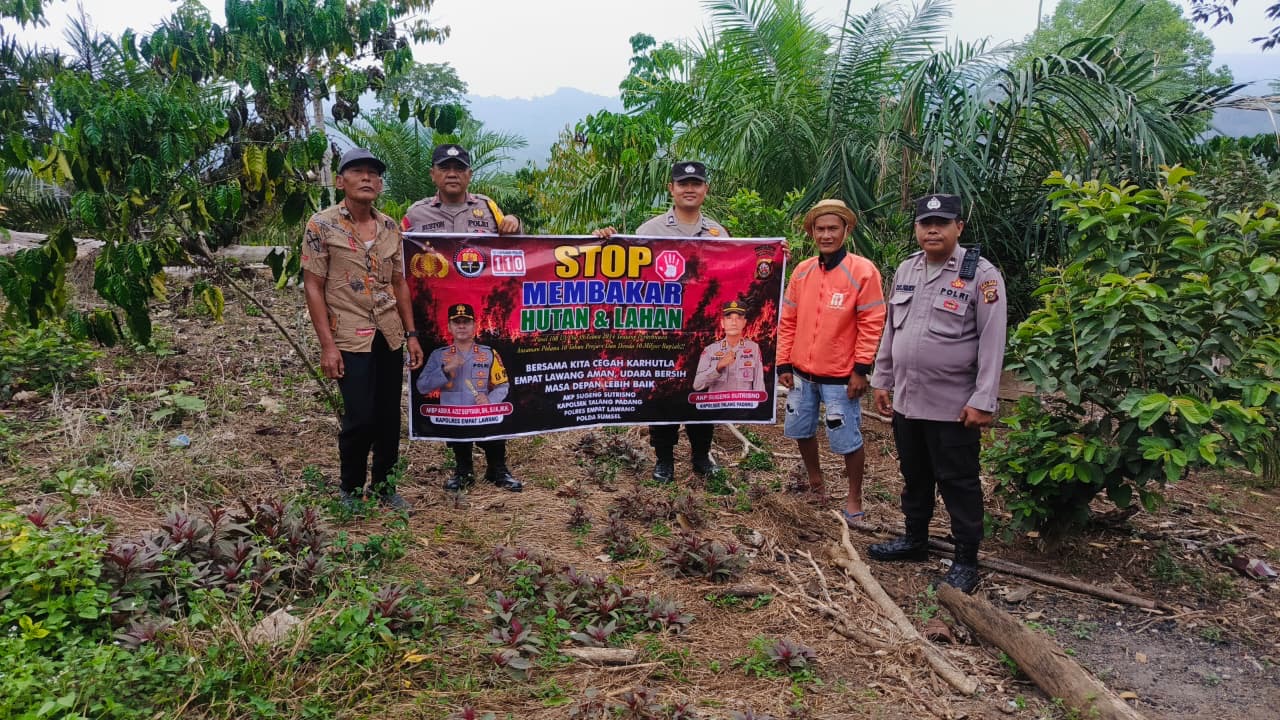 Cegah Karhutla, Polsek Talang Padang Imbau Warga Lubuk Buntak Tak Buka Lahan dengan Cara Dibakar