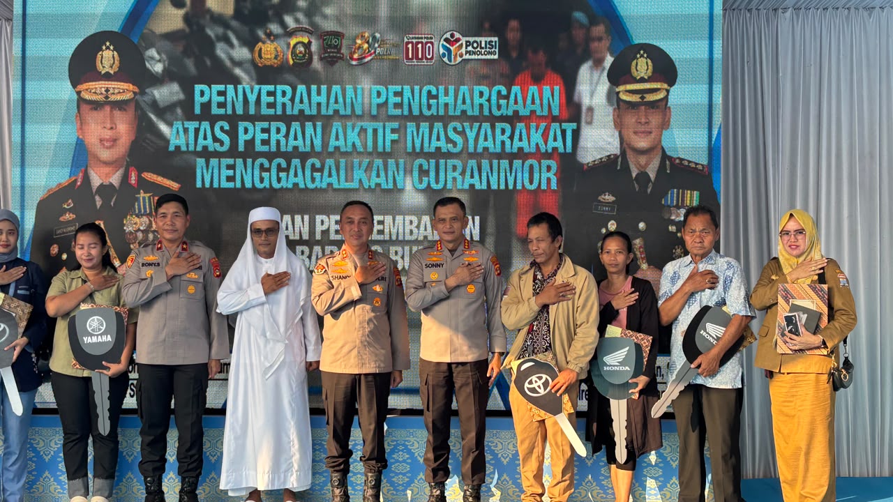 Pulihkan Hak Warga, Kapolda Sumsel Pimpin Penyerahan Barang Bukti Kejahatan di Palembang