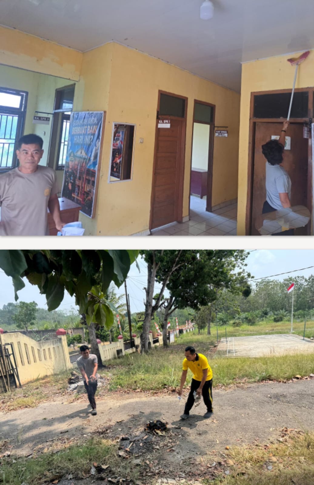 Jaga Kebersihan Mako, Polsek Pasemah Air Keruh Gelar Program Belida