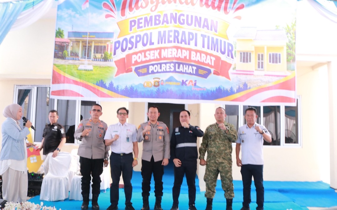 Kapolres Lahat Resmikan Pospol Merapi Timur, Perkuat Pelayanan dan Sinergi Jaga Kamtibmas