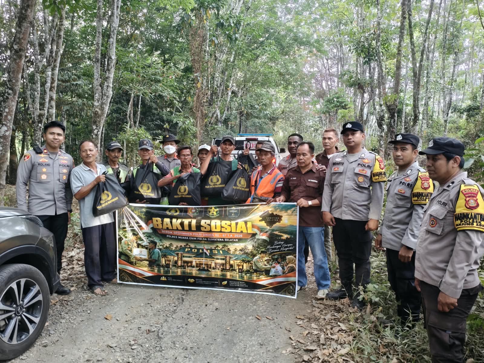 Tak Sekadar Datang, Serdik Sespimmen Polri Dikreg 67 Turun ke Fire Spot, Edukasi Warga Tanjung Agung Cegah Karhutla