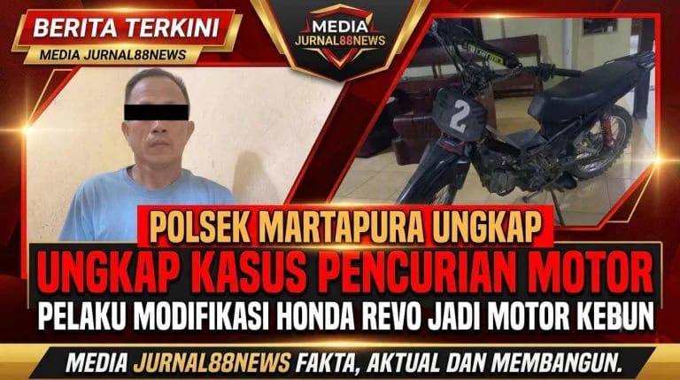 Polsek Martapura Ungkap Kasus Pencurian Motor, Pelaku Modifikasi Honda Revo Jadi Motor Kebun