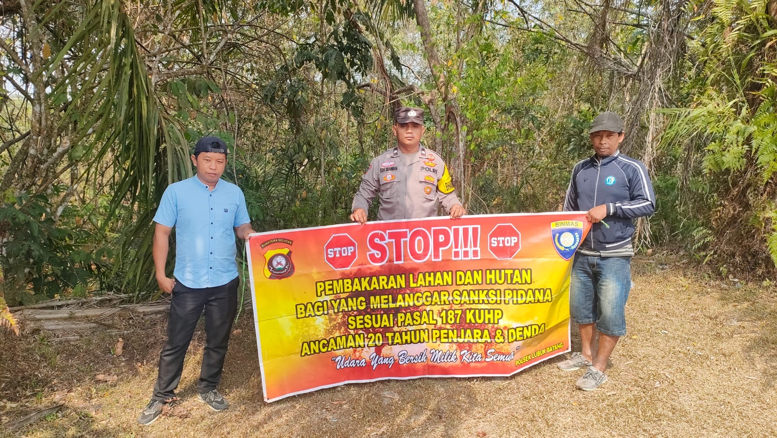 Bhabinkamtibmas Polres OKU Imbau Warga Cegah Karhutla