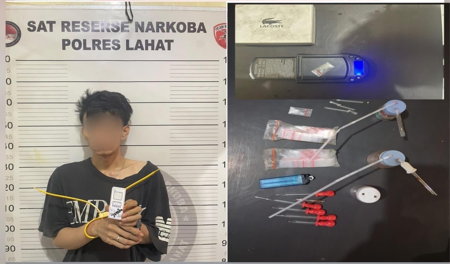 Satres Narkoba Polres Lahat Ungkap Dugaan Peredaran Sabu di Angkringan Pasar Lama