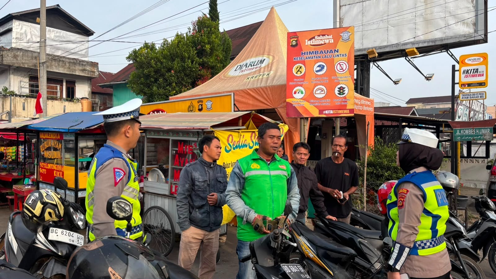 Satlantas Polres Pagar Alam Sampaikan Imbauan Karhutla kepada Pengguna Jalan
