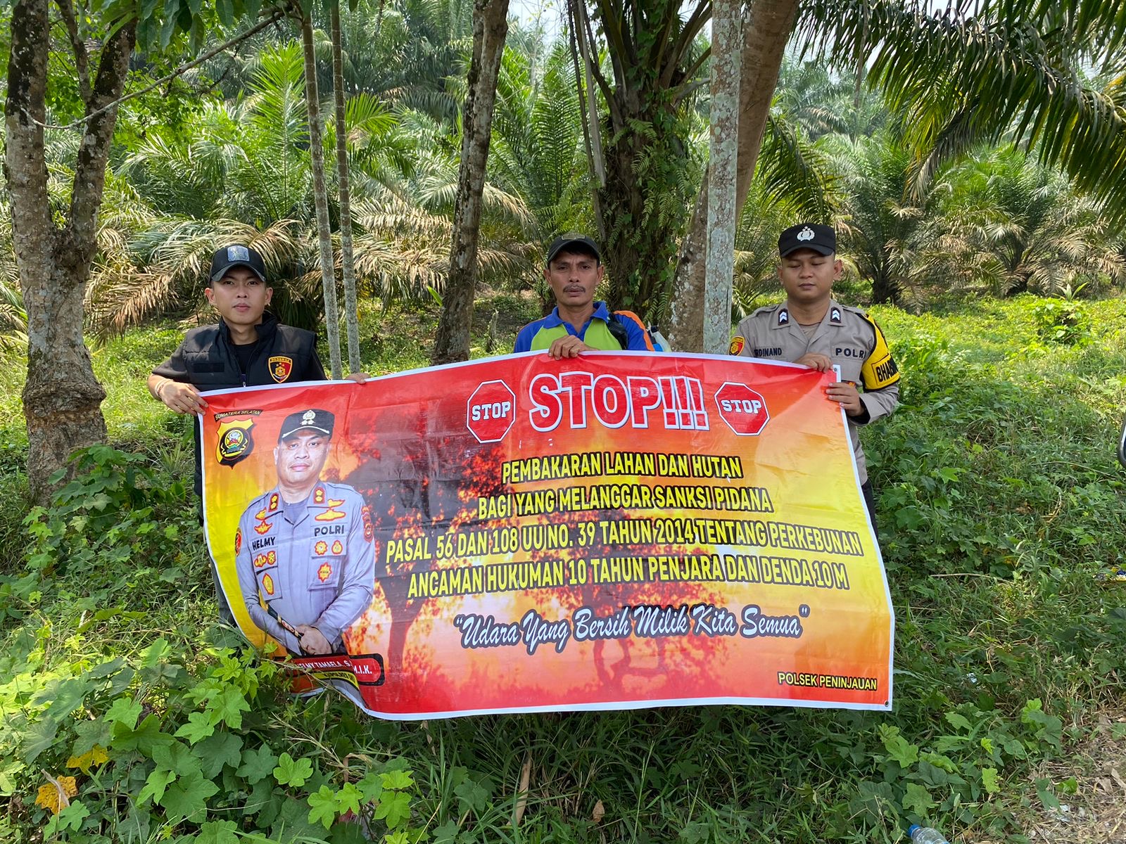 Polsek Peninjauan Laksanakan Kegiatan Pencegahan Karhutlah di Wilayah Hukumnya