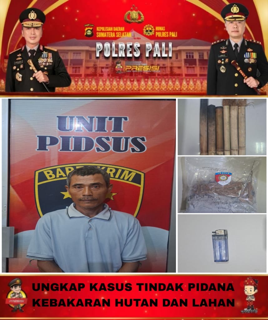 Buka Lahan dengan Cara Dibakar, Warga Semangus Diamankan Satreskrim Polres PALI