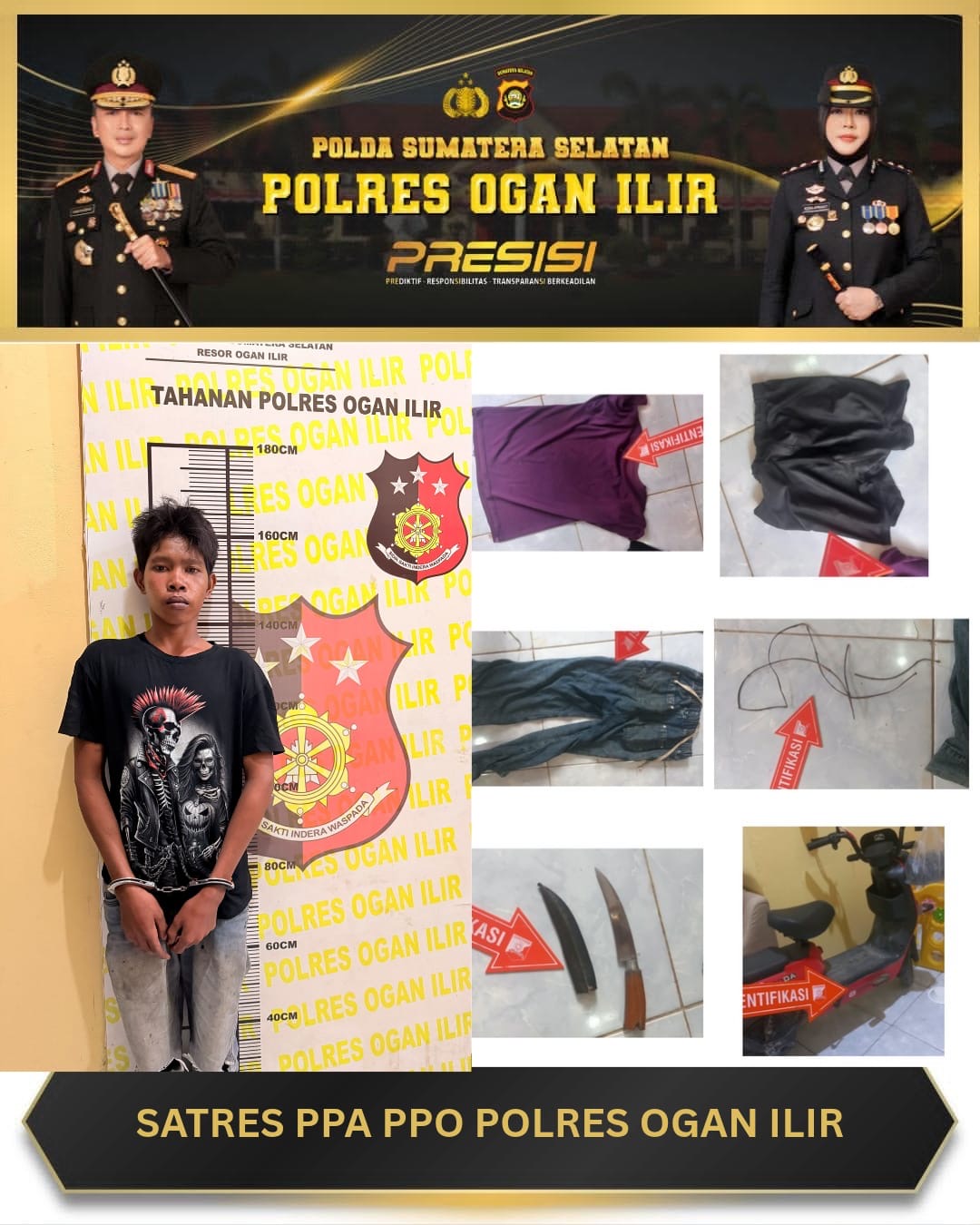 Polres Ogan Ilir Ungkap Kasus Pencabulan Anak, Seorang Pria Diamankan