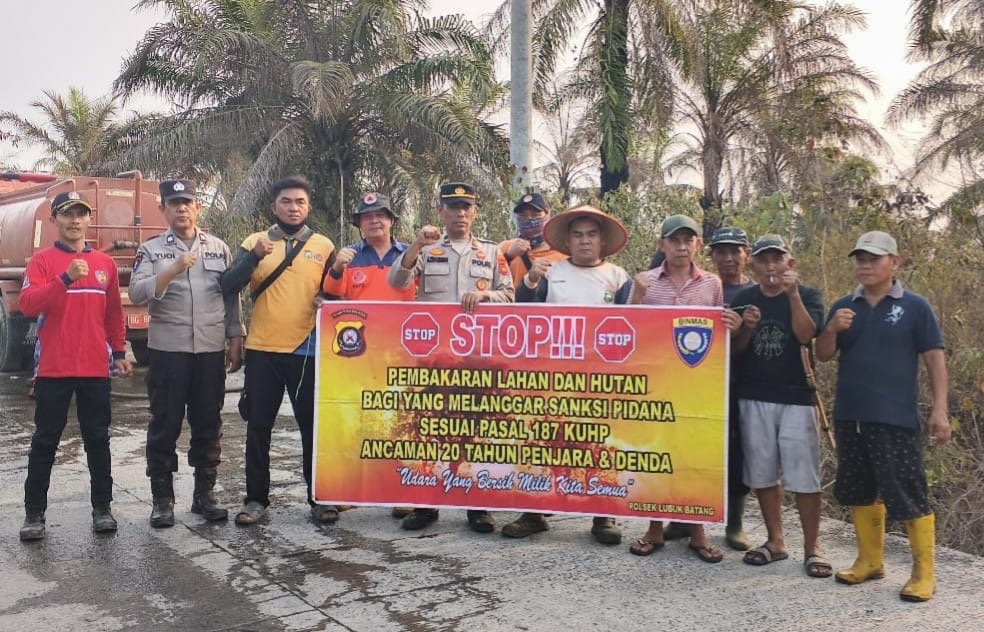 Polsek Lubuk Batang Gencarkan Sosialisasi Saber Pungli dan Larangan Karhutlah